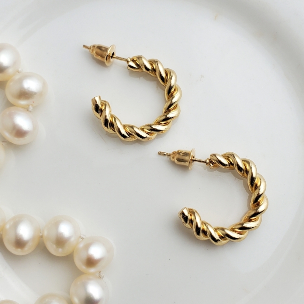 💫5/$25 Stunning Twisted Mini Hoops